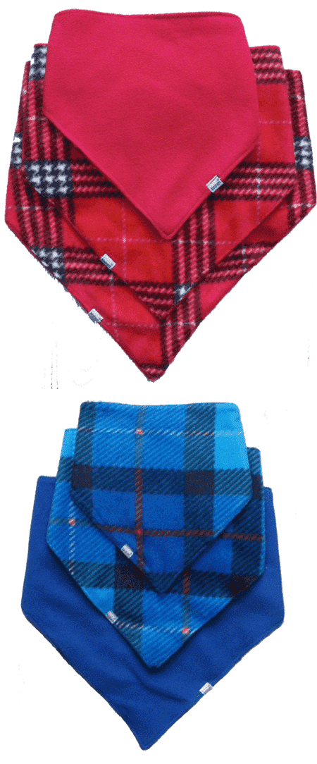 Bavoir bandana reversible