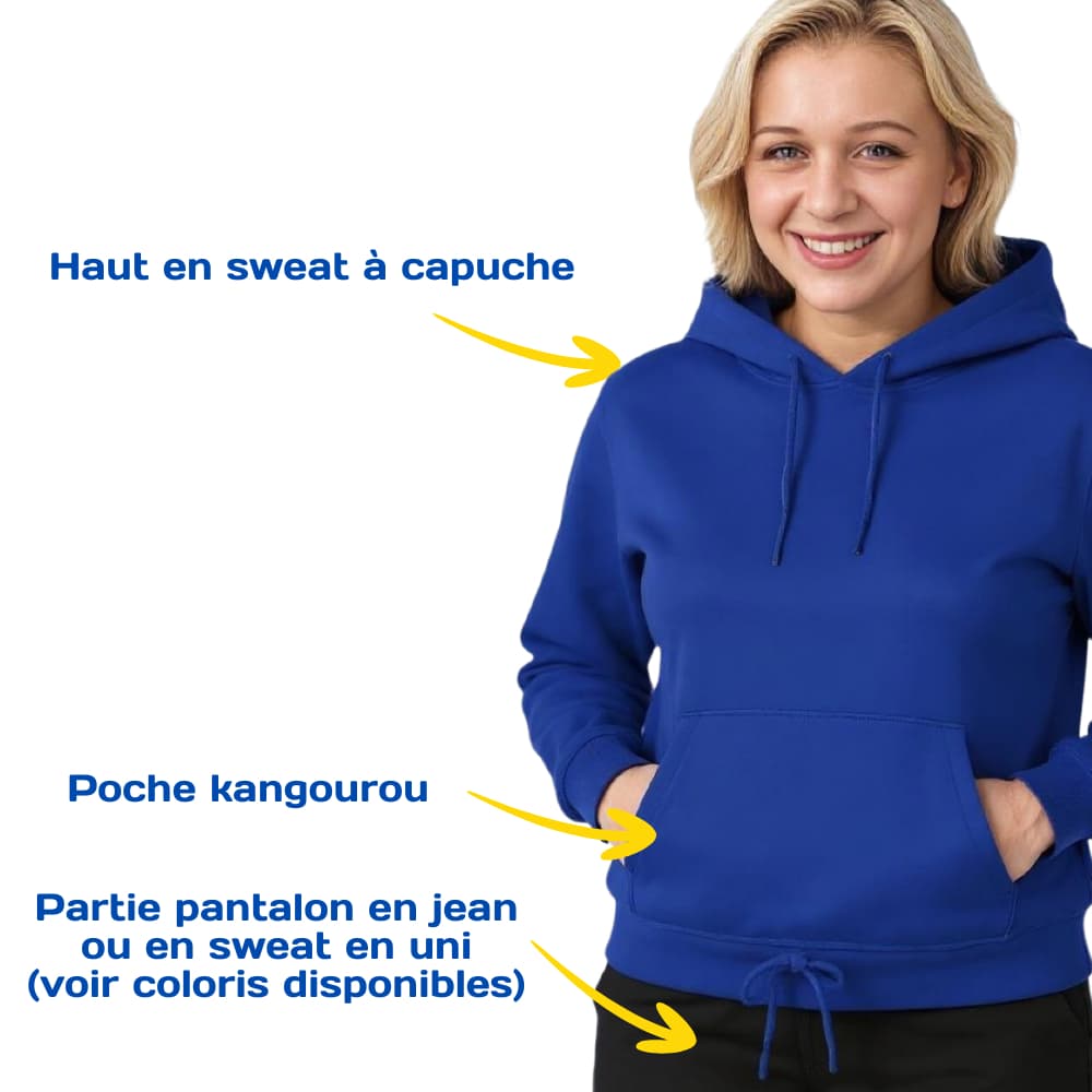 Combinaison anti-déshabillage bicolore enfant – 6 à 16 ans – Image 2