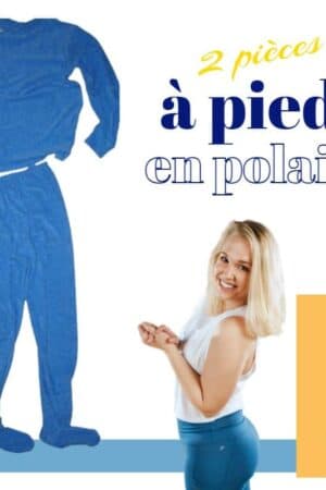 Two-piece pajamas with feet