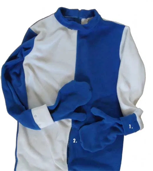 Removable Mittens Onesie | fleece suit – Image 4