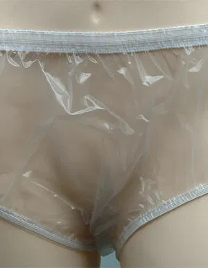 Transparent plastic panties
