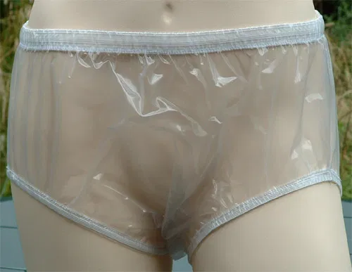 Transparent plastic panties