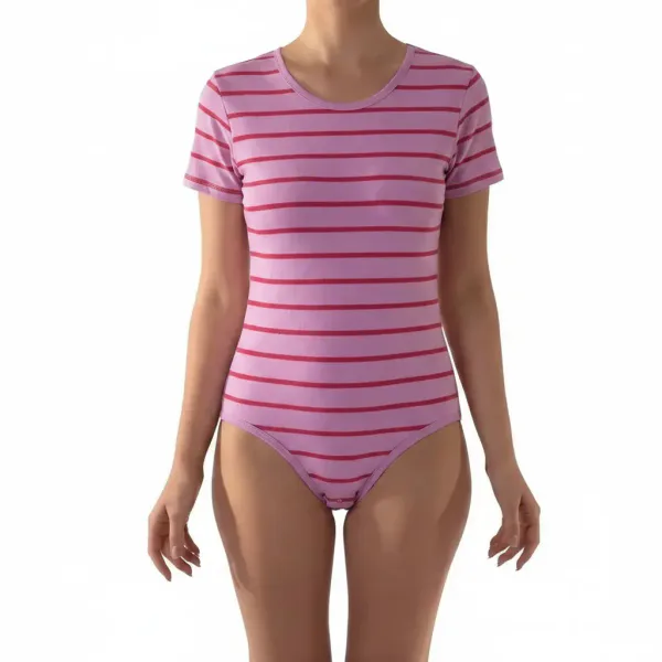 body éponge rayé