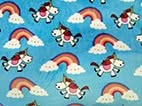 polaire licorne bleu ciel